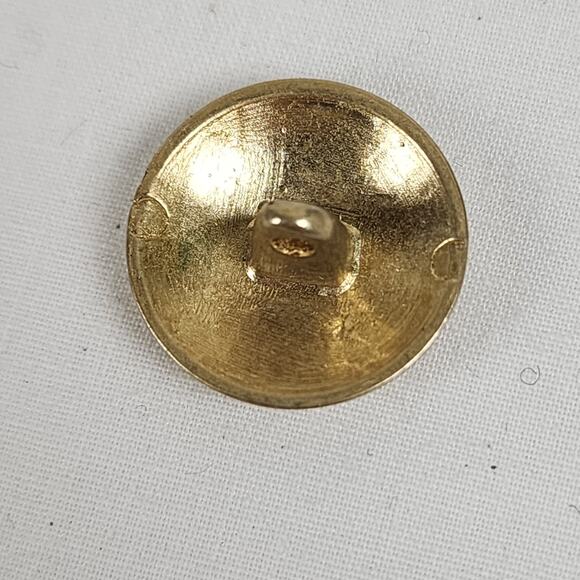 Vintage Heraldic Shield Gold Buttons Shank Lion Leon Military Style Coat of Arms - Picture 4 of 6